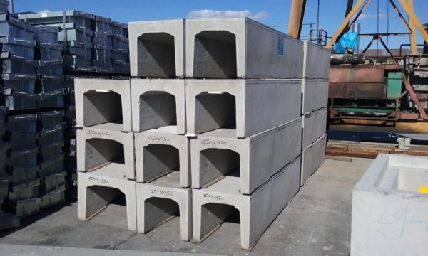 Small Box Culverts stacked in the yard