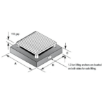 Pit Lid with Raised Surcharge Grate - Civilmart