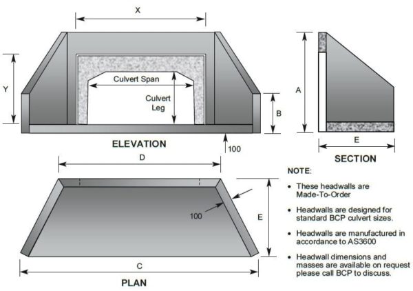 Civilmart BCP Culvert Head walll